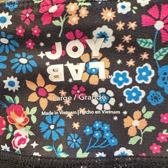 Joy Lab Women’s Black Geometric Floral Activewear Leggings, EUC, Size Large - Picture 7 of 10